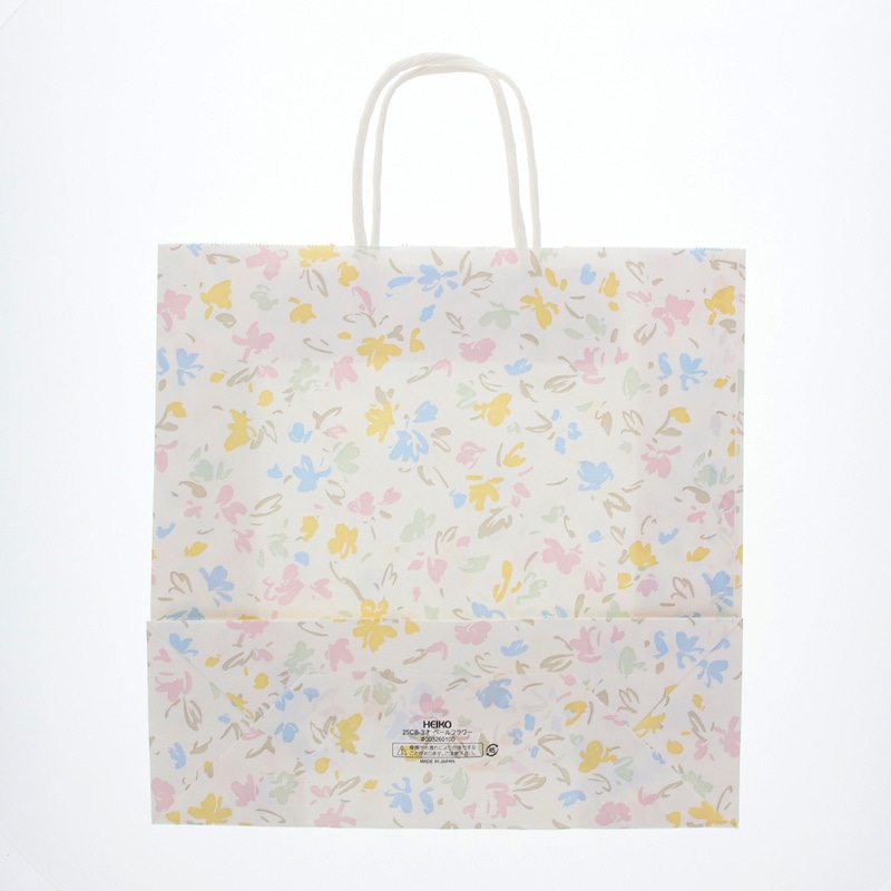 HEIKO 紙袋 25チャームバッグ 25CB 3才 ペールフラワー 50枚/袋