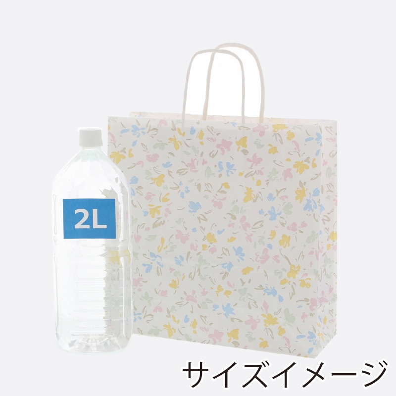 HEIKO 紙袋 25チャームバッグ 25CB 3才 ペールフラワー 50枚/袋