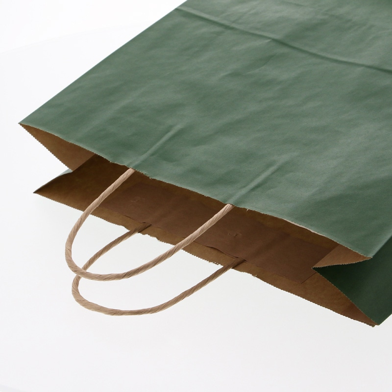 HEIKO 紙袋 25チャームバッグ 25CB 3才 未晒 グリーンC 50枚/袋