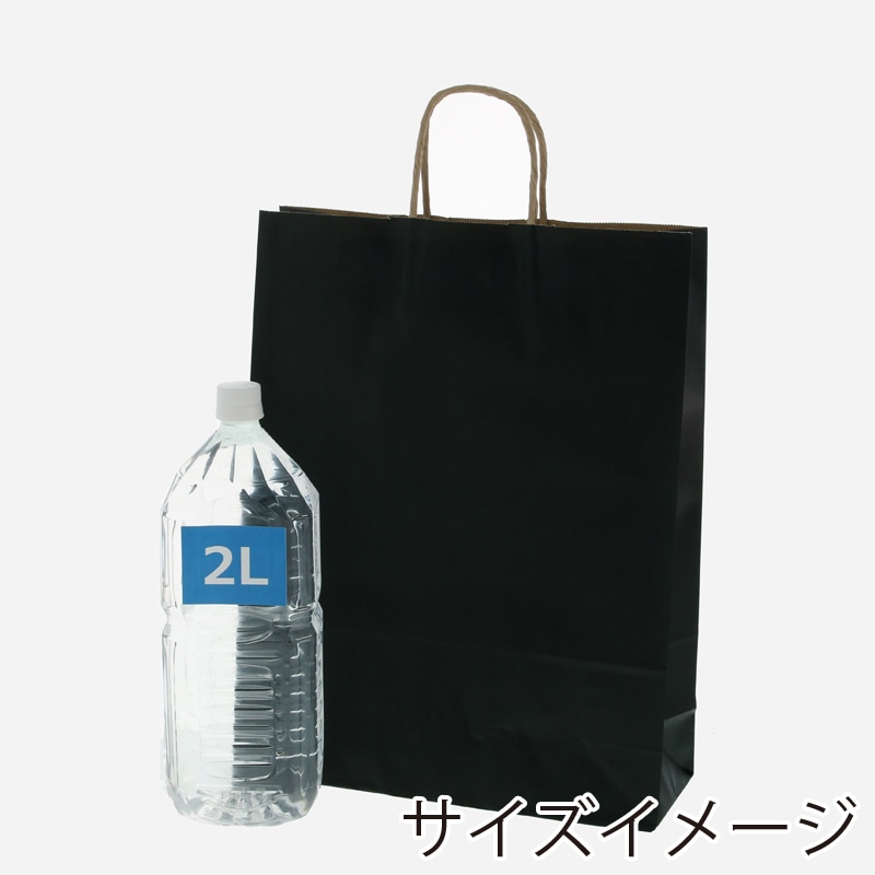 HEIKO 紙袋 25チャームバッグ 25CB 2才 未晒 黒C 50枚/袋