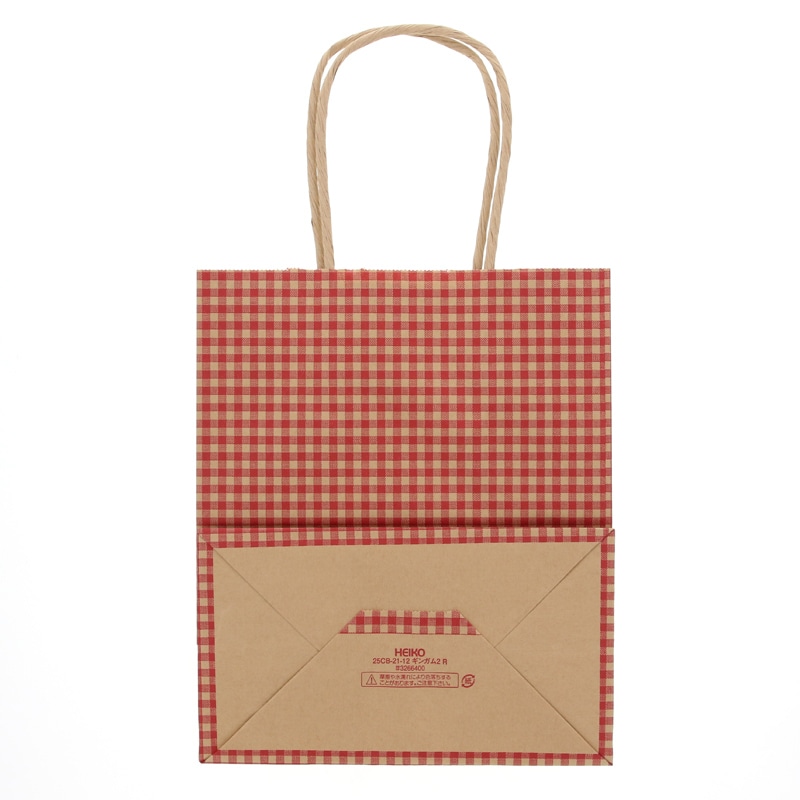 HEIKO 紙袋 25チャームバッグ 25CB 21-12 ギンガム2 R 50枚/袋