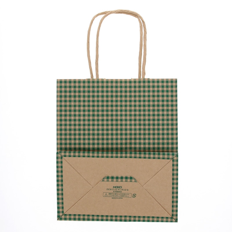 HEIKO 紙袋 25チャームバッグ 25CB 21-12 ギンガム2 G 50枚/袋