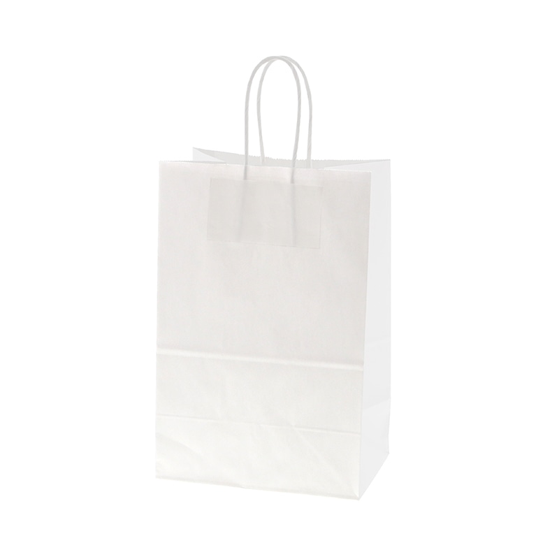 HEIKO 紙袋 手提げ紙袋 Dカップバッグ 2個用 晒白無地 25枚/袋