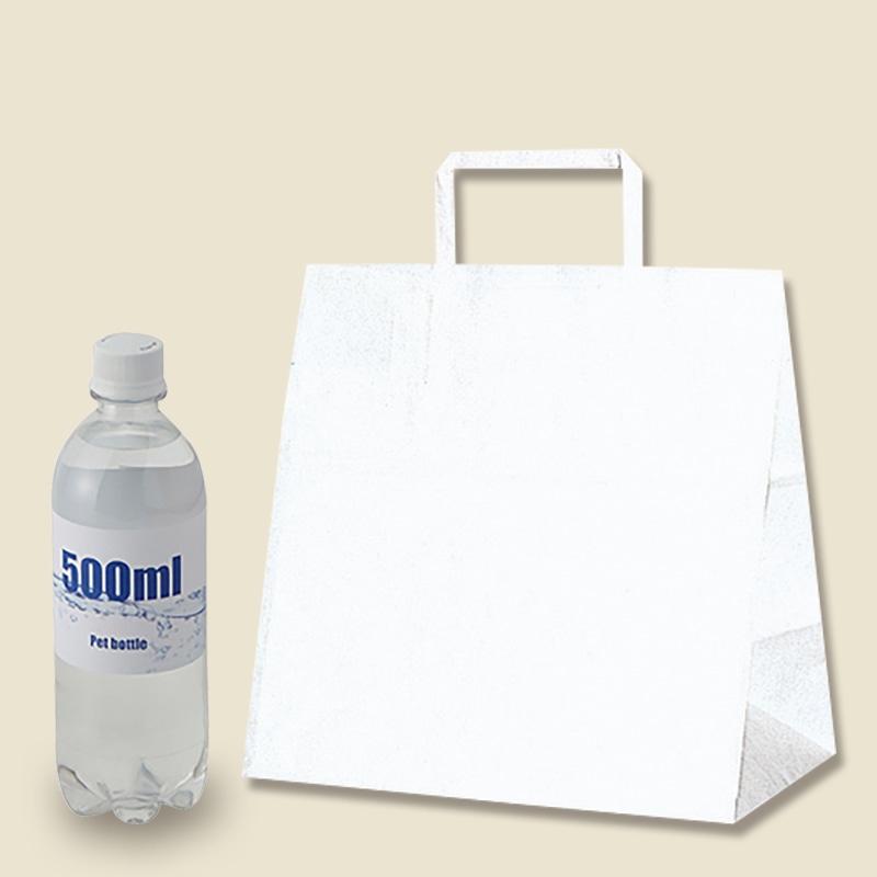 HEIKO 紙袋 H25チャームバッグ E判(平手) 晒白無地 50枚/袋 003274020