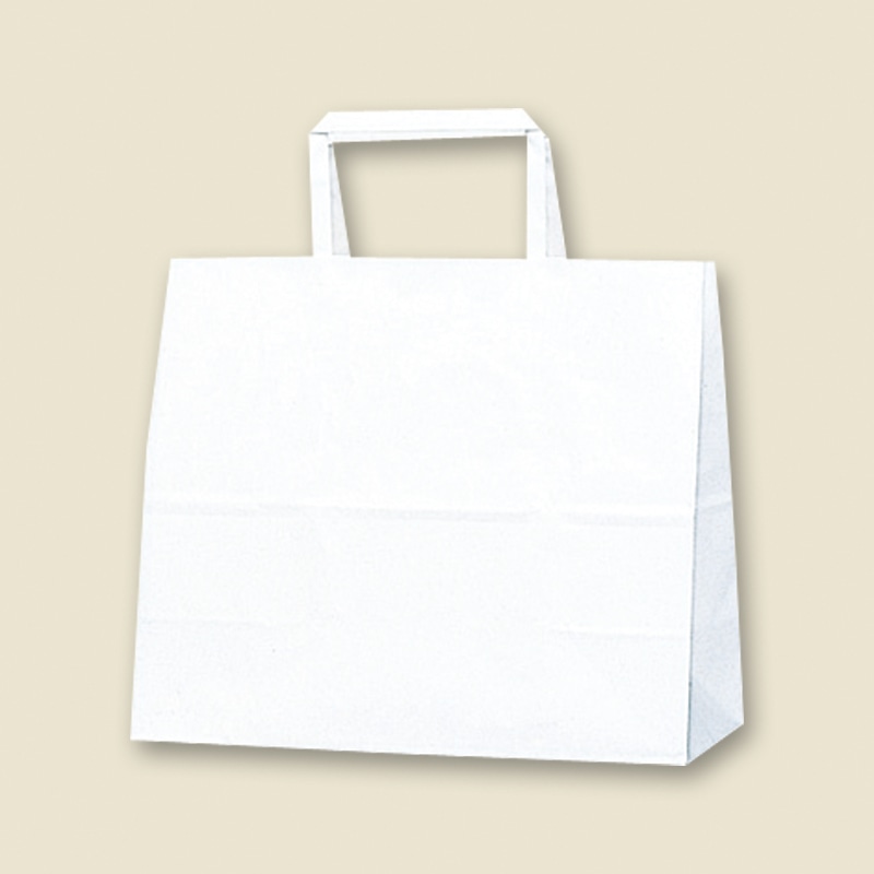 HEIKO 紙袋 H25チャームバッグ 26-2(平手) 白無地 50枚/袋