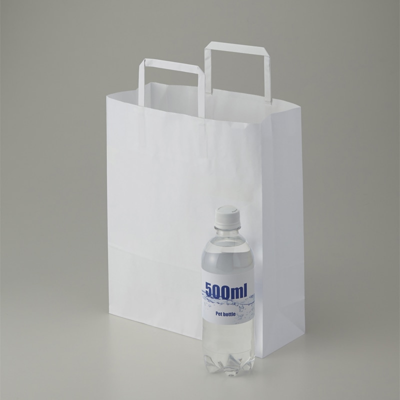 HEIKO 紙袋 H25チャームバッグ 26-4(平手) 晒白無地 50枚/袋 003267400 HEIKO 紙袋 H25チャームバッグ 26-4(平手) 晒白無地 50枚/袋 003267400