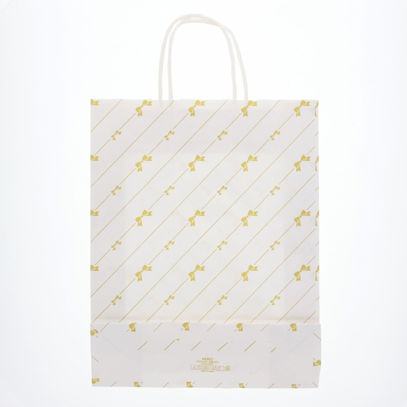 HEIKO 紙袋 25チャームバッグ 25CB MS1 斜線リボン 50枚/袋