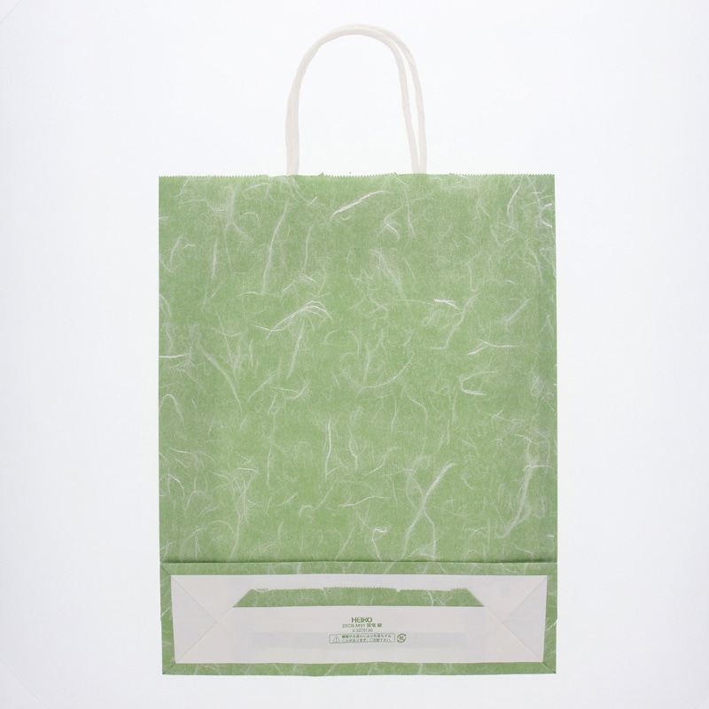 HEIKO 紙袋 25チャームバッグ 25CB MS1 雲竜緑 50枚/袋