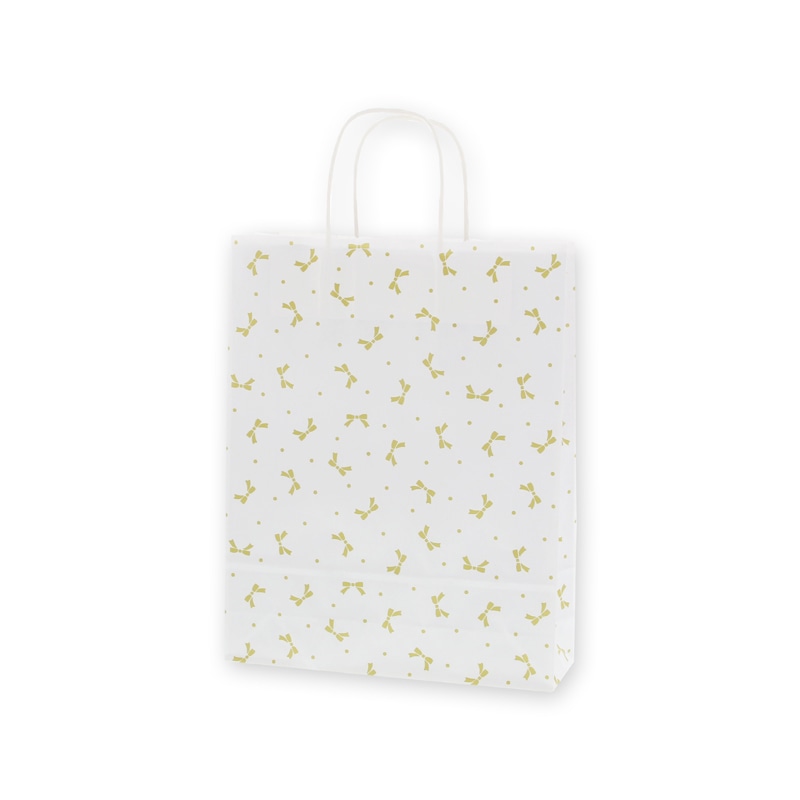 >HEIKO 紙袋 25チャームバッグ 25CB MS1 ニューリボン 金 50枚/袋