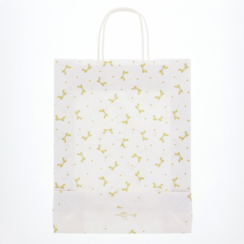 HEIKO 紙袋 25チャームバッグ 25CB MS1 ニューリボン 金 50枚/袋