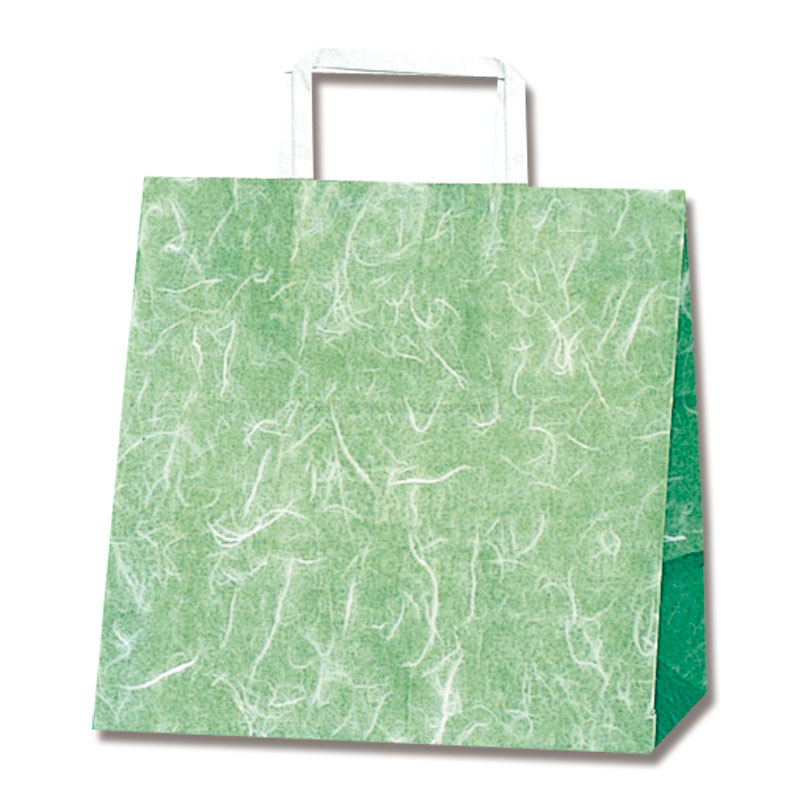 HEIKO 紙袋 H25チャームバッグ E(平手) 雲竜 緑 50枚/袋