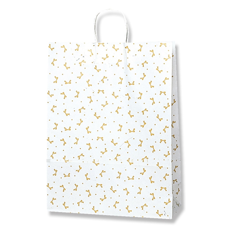 HEIKO 紙袋 25チャームバッグ 25CB カスタムB ニューリボン 金 50枚/袋