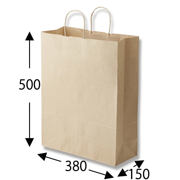 HEIKO 紙袋 25チャームバッグ 25CB カスタムB 未晒無地 50枚/袋