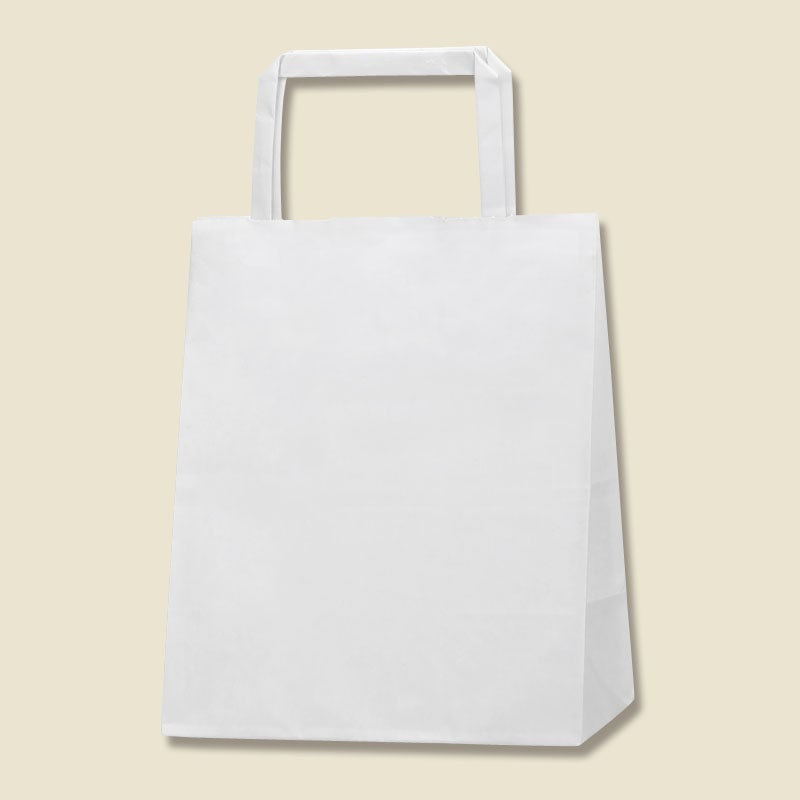 HEIKO 紙袋 H25チャームバッグ 18-1(平手) 晒白無地 50枚/袋