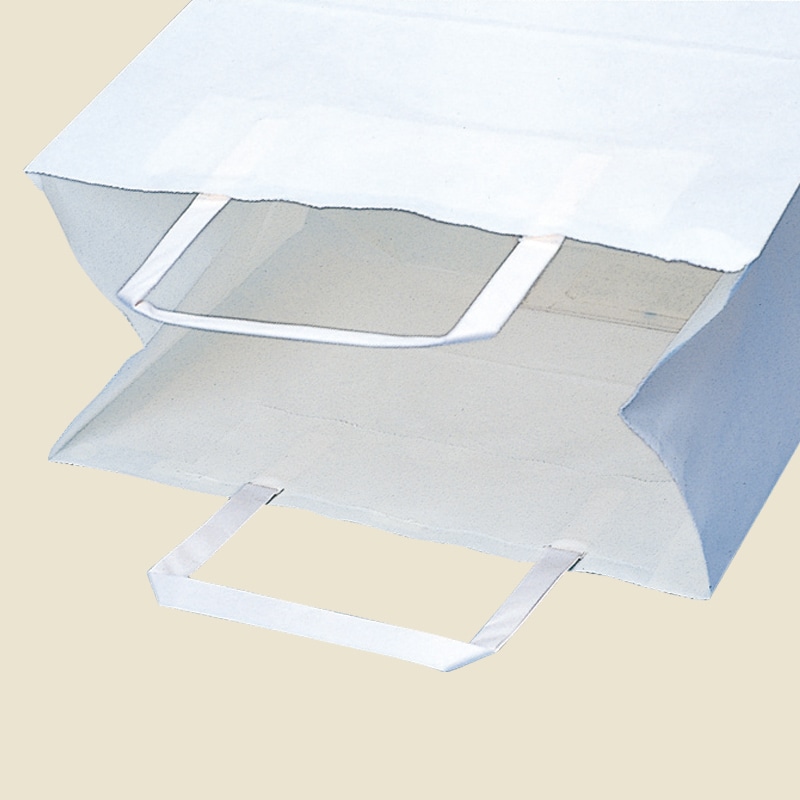 HEIKO 紙袋 H25チャームバッグ 18-1(平手) 晒白無地 50枚/袋