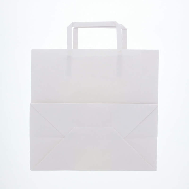 HEIKO 紙袋 H25チャームバッグ 26-5(平手) 晒白無地 50枚/袋 003267500