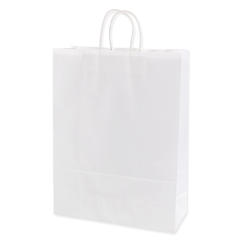 HEIKO 紙袋 25チャームバッグ 25CB カスタムB(丸紐) E晒白無地 50枚/袋