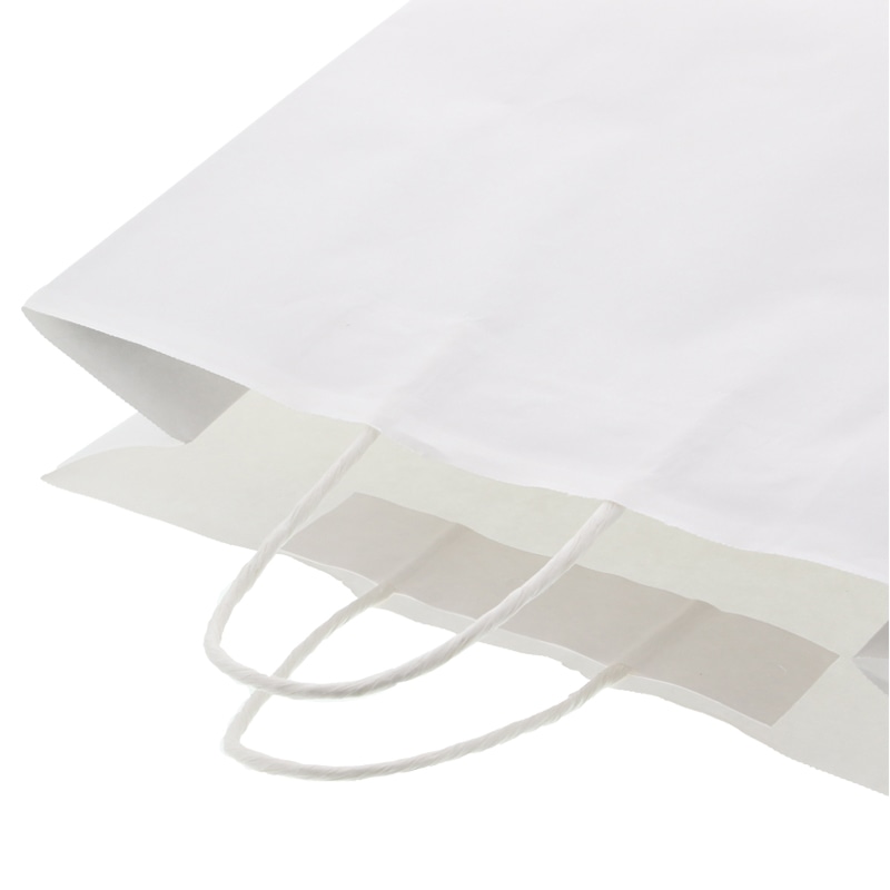 HEIKO 紙袋 25チャームバッグ 25CB カスタムB(丸紐) E晒白無地 50枚/袋