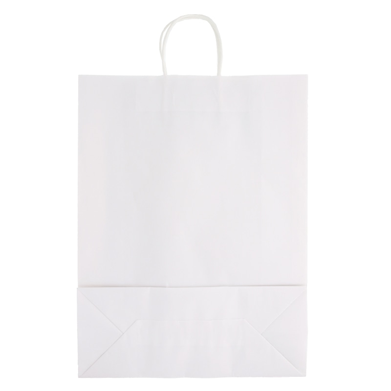 HEIKO 紙袋 25チャームバッグ 25CB カスタムB(丸紐) E晒白無地 50枚/袋