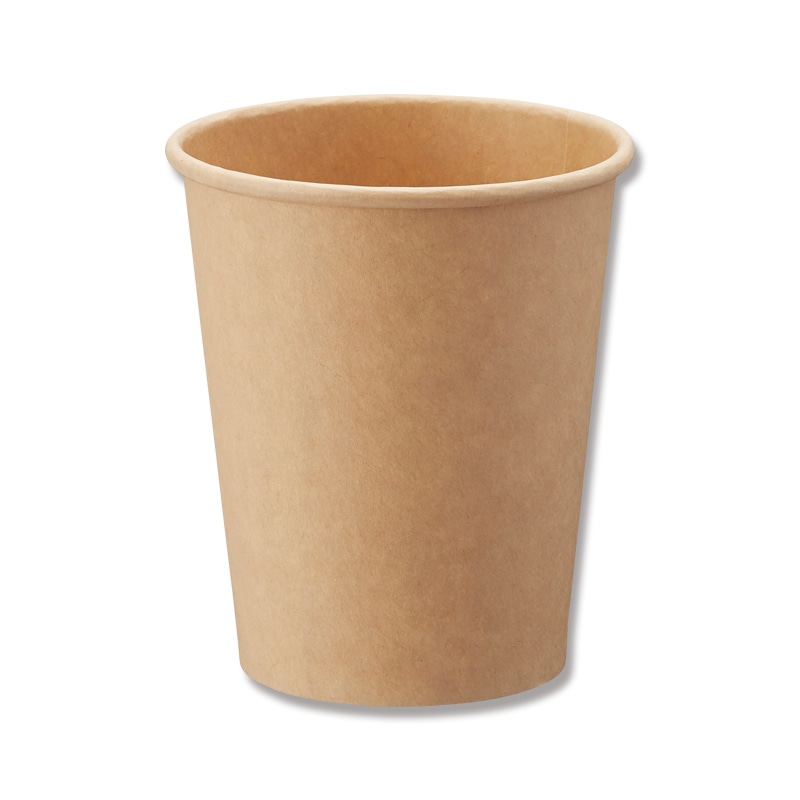 HEIKO 紙コップ(ペーパーカップ) アイス・ホット兼用 8オンス 口径80mm 未晒 50個/袋