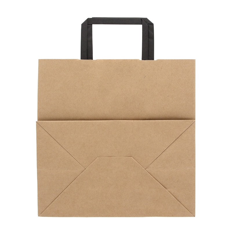 HEIKO 紙袋 H25チャームバッグ E判(平手) 未晒無地 黒紐 50枚/袋