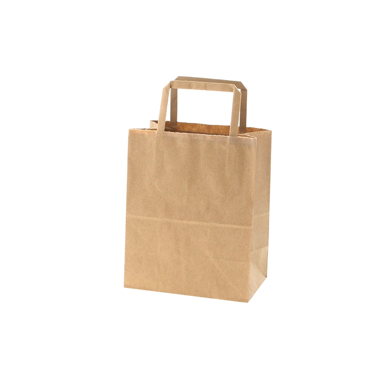 HEIKO 手提げ紙袋 25チャームバッグ (平手)18-1 未晒無地 50枚/袋