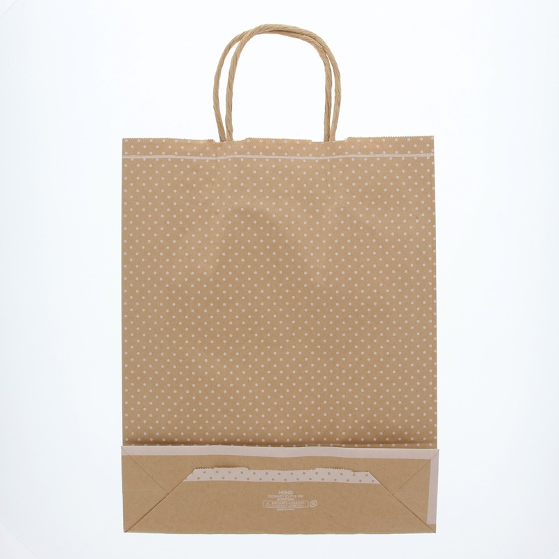 HEIKO 紙袋 25チャームバッグ 25CB MS1 ピンドット WH 50枚/袋