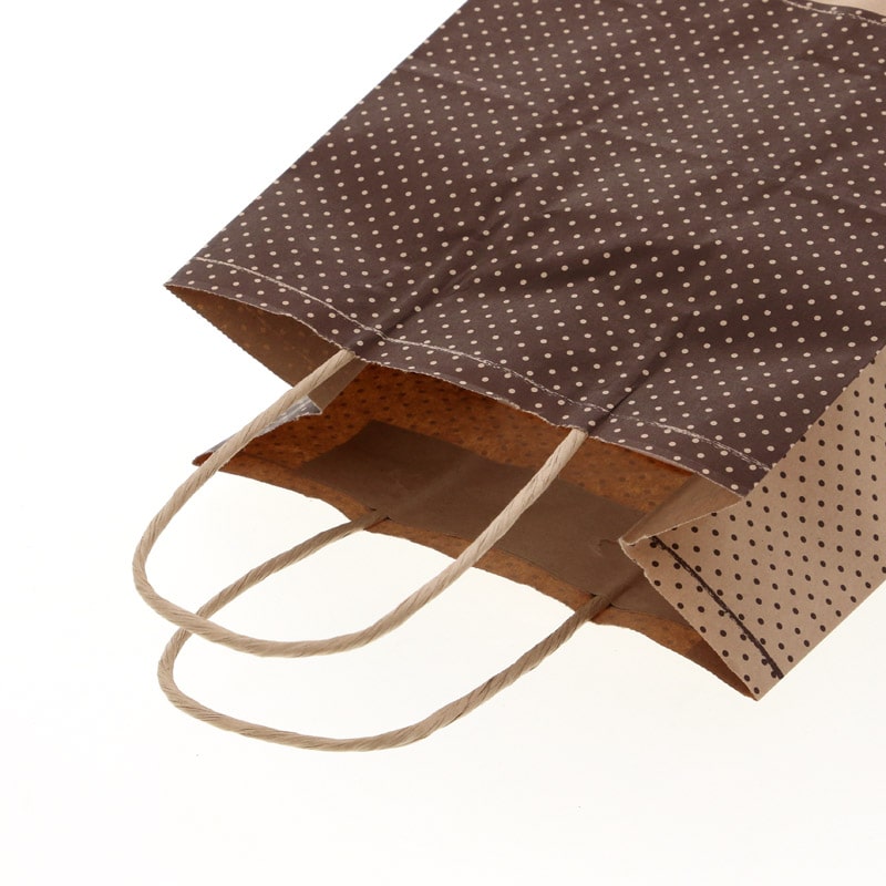 HEIKO 紙袋 25チャームバッグ 25CB 21-12 ピンドット BR 50枚/袋