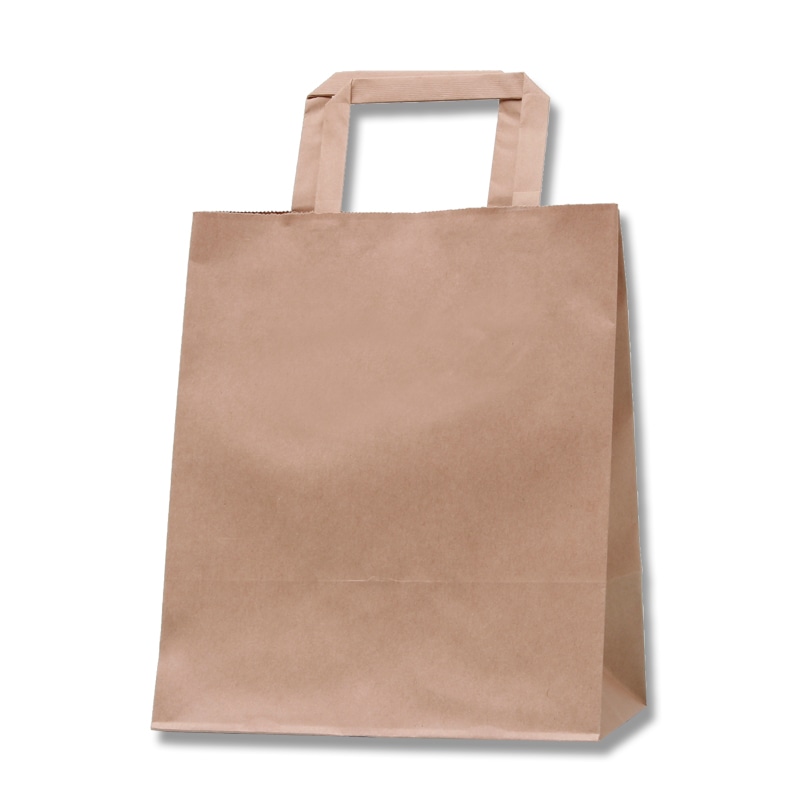 HEIKO 紙袋 Hフラットチャームバッグ 220-2(平手) 未晒無地 50枚/袋