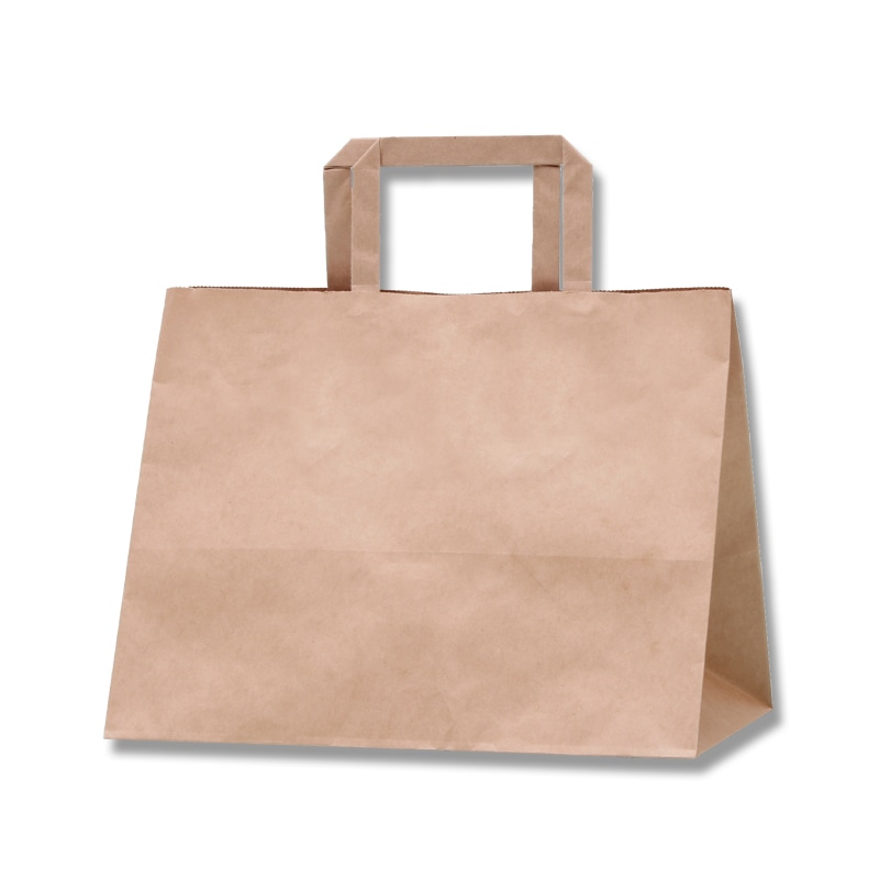 HEIKO 紙袋 Hフラットチャームバッグ 280-1(平手) 未晒無地 50枚/袋