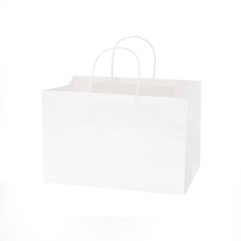 HEIKO 手提げ紙袋 オブロングバッグ 29-19 白無地 20枚/袋