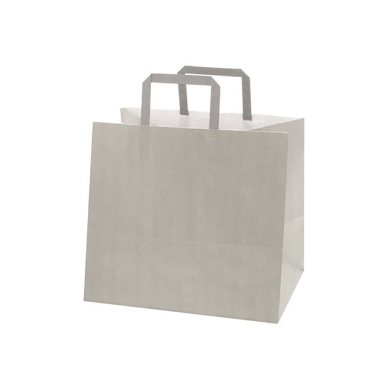 HEIKO 紙袋 Hフラットチャームバッグ 300-1(平手) エコアッシュ 50枚/袋