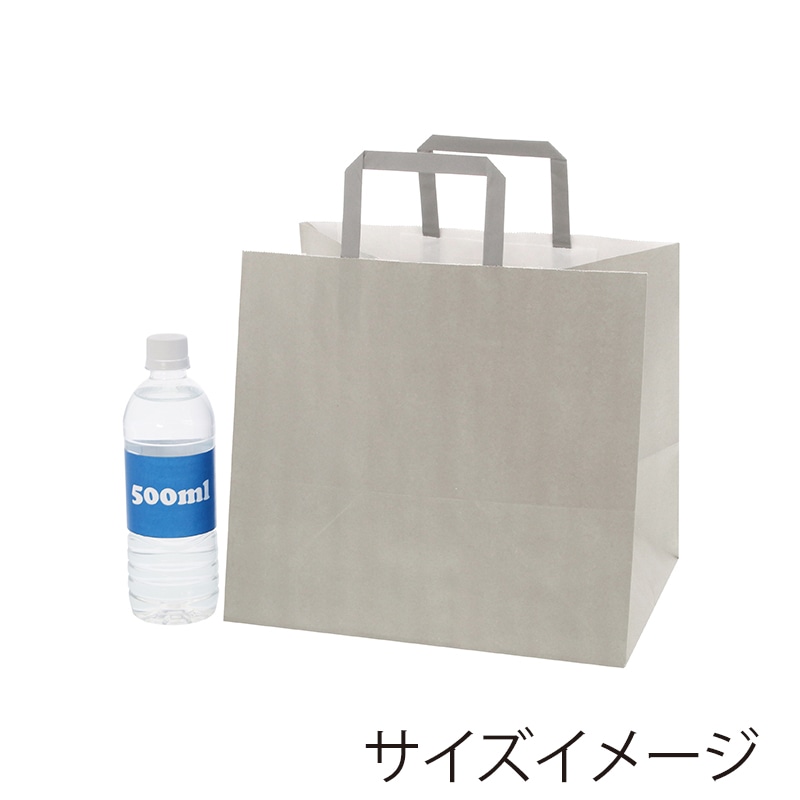 HEIKO 紙袋 Hフラットチャームバッグ 300-1(平手) エコアッシュ 50枚/袋