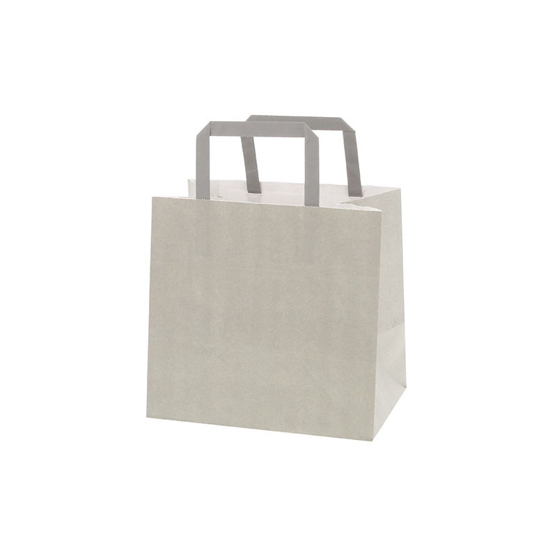 HEIKO 紙袋 Hフラットチャームバッグ 220-1(平手) エコアッシュ 50枚/袋