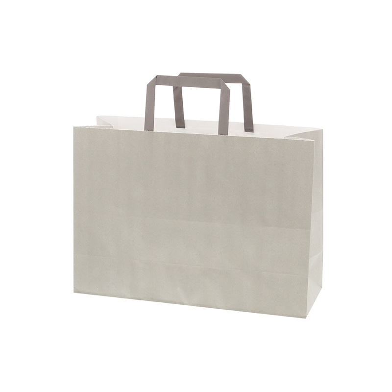 HEIKO 紙袋 Hフラットチャームバッグ 340-1(平手) エコアッシュ 50枚/袋