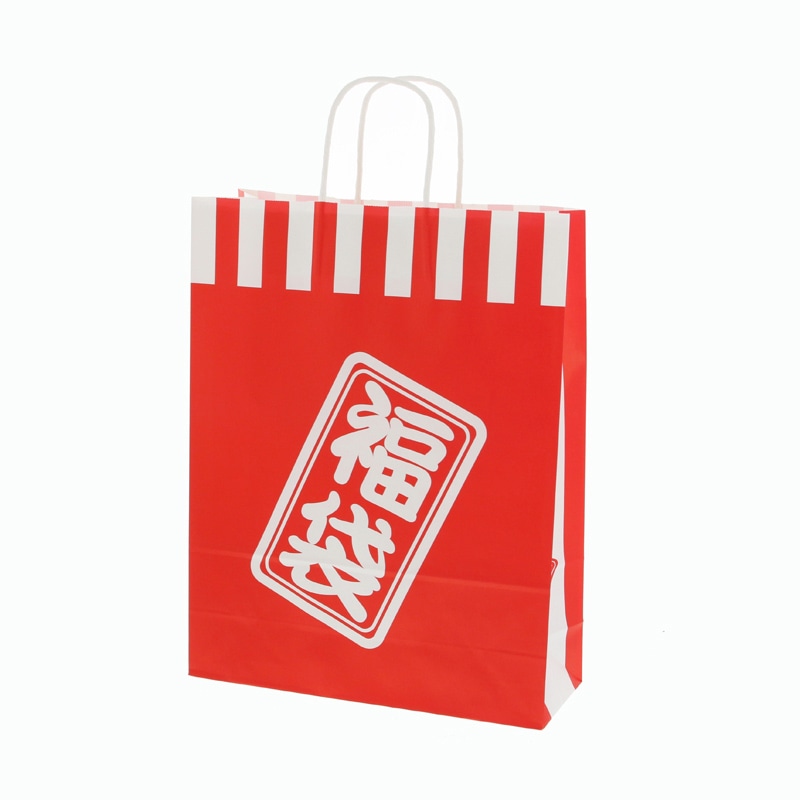 HEIKO 紙袋 福袋 25チャームバッグ 25CB 2才 紅白 50枚/袋