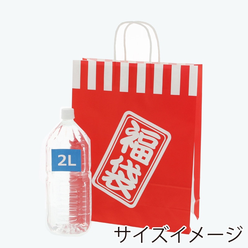 HEIKO 紙袋 福袋 25チャームバッグ 25CB 2才 紅白 50枚/袋