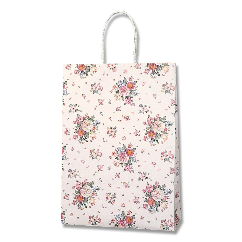HEIKO 紙袋 Pスムースバッグ 2才 ローズブーケ 25枚/袋