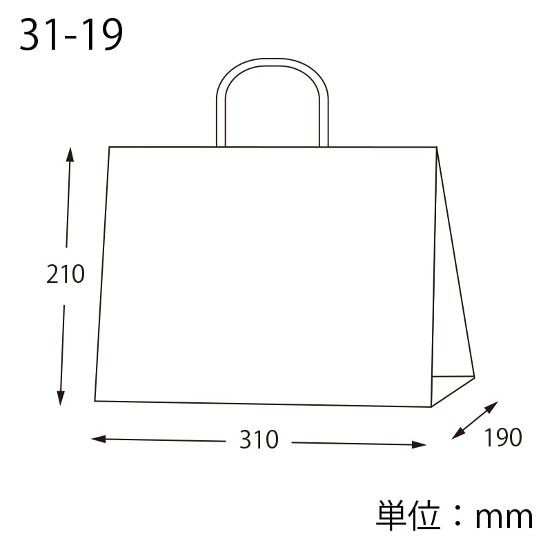 HEIKO 紙袋 Pスムースバッグ 31-19 白無地 25枚/袋