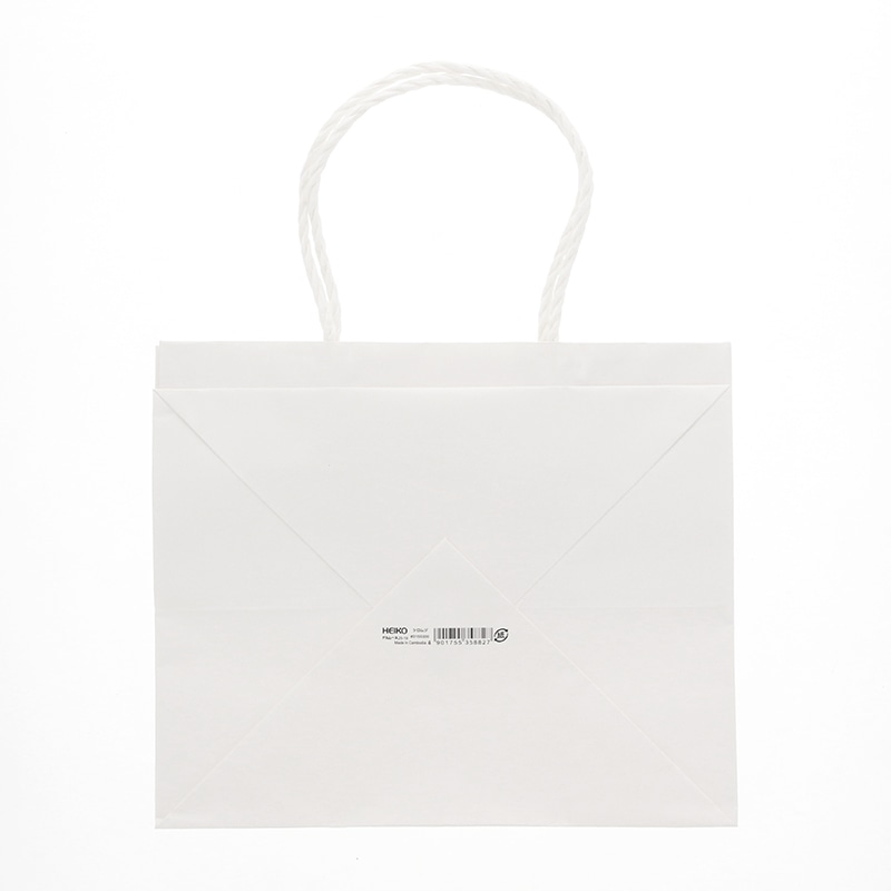 HEIKO 紙袋 Pスムースバッグ 25-19 白無地 25枚/袋 003155300 包装用品
