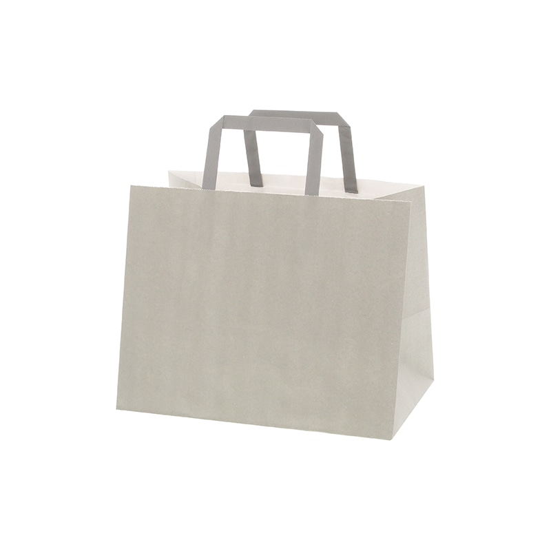 HEIKO 紙袋 Hフラットチャームバッグ 280-1(平手) エコアッシュ 50枚/袋