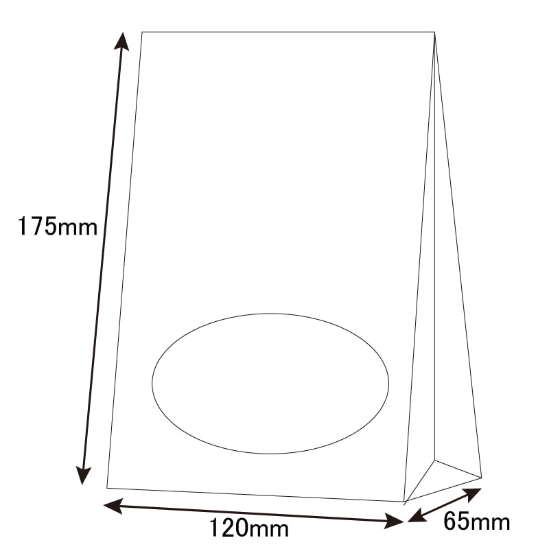 HEIKO 紙袋 窓付袋(内側ラミネート) S1F エンボス未晒無地 50枚/袋
