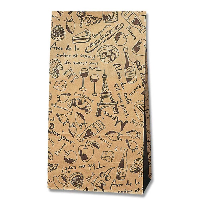 HEIKO 紙袋 角底袋 No.6 未晒ブランチ 100枚/袋