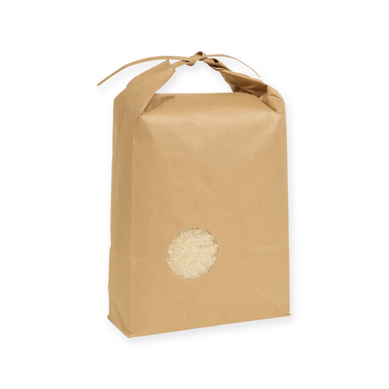 米袋 3kg バンド(紐)付き 窓あり 100枚/袋