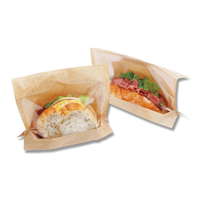 HEIKO 惣菜袋 窓付きディッシュバッグ M 無地 100枚/袋