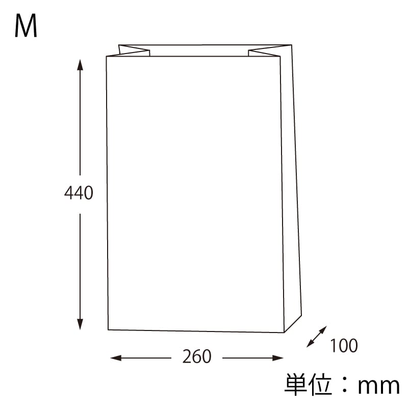 HEIKO 宅配袋 M 未晒無地 ベロ無し 25枚/袋