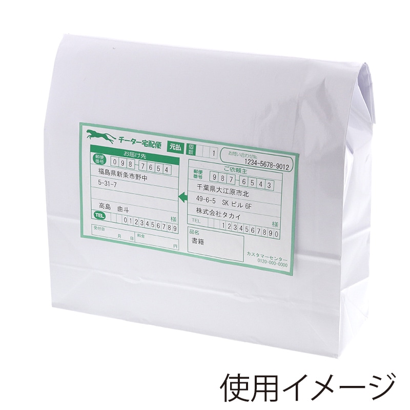 HEIKO 宅配袋 フィルム貼り 260×85×320 白 10枚/袋