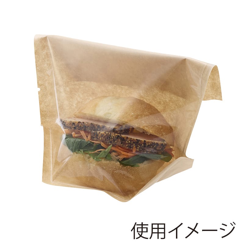 HEIKO 窓付ベーカリー袋 KZ15-15 ノッチ付き 100枚/袋