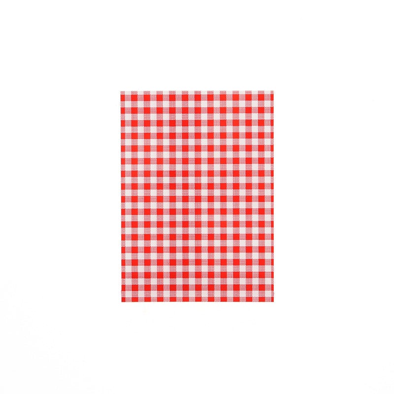 HEIKO 紙袋 柄小袋 ストレートタイプ 36才 ギンガムミニ 赤 400枚/袋
