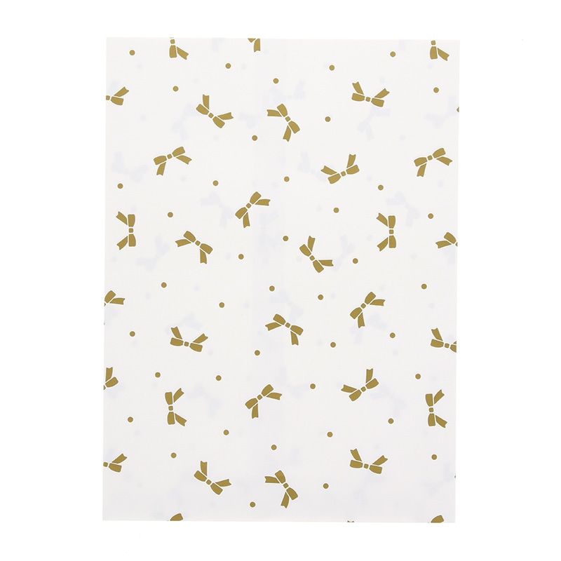 HEIKO 紙袋 柄小袋 ストレートタイプ 8才 ニューリボン 金 100枚/袋